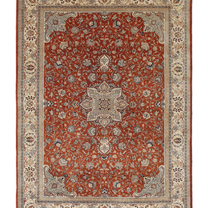 Heritage 10' 2" X 13' 10" Hand Knotted Wool Rug 10' 2" X 13' 10" (310 X 422) / Rust / Wool