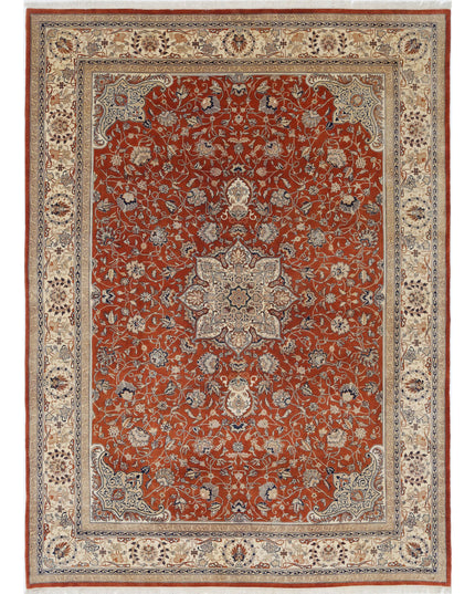 Heritage 10' 2" X 13' 10" Hand Knotted Wool Rug 10' 2" X 13' 10" (310 X 422) / Rust / Wool