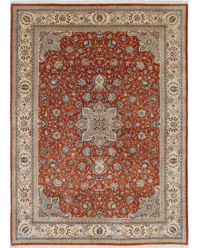Heritage 10' 2" X 13' 10" Hand Knotted Wool Rug 10' 2" X 13' 10" (310 X 422) / Rust / Wool