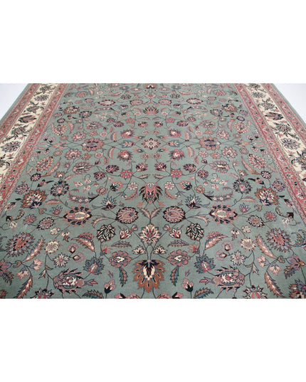 Heritage 9' 2" X 12' 0" Hand Knotted Wool Rug 9' 2" X 12' 0" (280 X 366) / Green / Wool