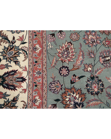 Heritage 9' 2" X 12' 0" Hand Knotted Wool Rug 9' 2" X 12' 0" (280 X 366) / Green / Wool