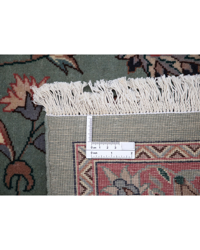 Heritage 9' 2" X 12' 0" Hand Knotted Wool Rug 9' 2" X 12' 0" (280 X 366) / Green / Wool