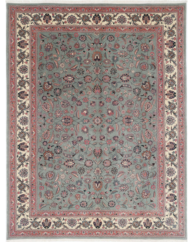 Heritage 9' 2" X 12' 0" Hand Knotted Wool Rug 9' 2" X 12' 0" (280 X 366) / Green / Wool