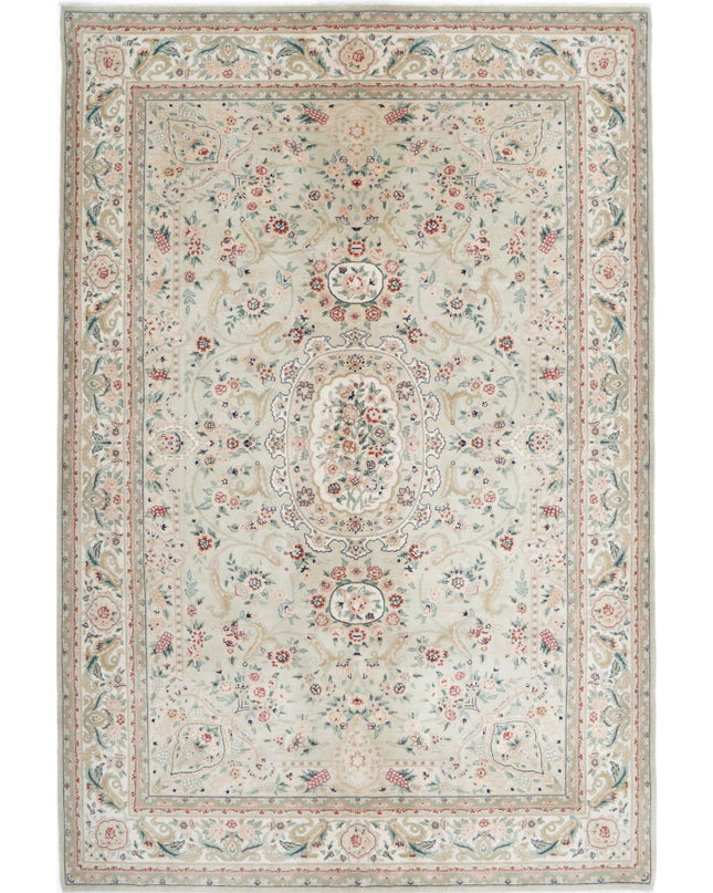 Heritage 5' 10" X 8' 9" Hand Knotted Wool Rug 5' 10" X 8' 9" (178 X 267) / Green / Wool