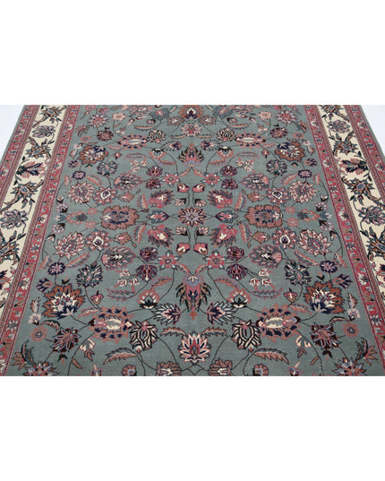 Heritage 6' 2" X 8' 11" Hand Knotted Wool Rug 6' 2" X 8' 11" (188 X 272) / Green / Wool