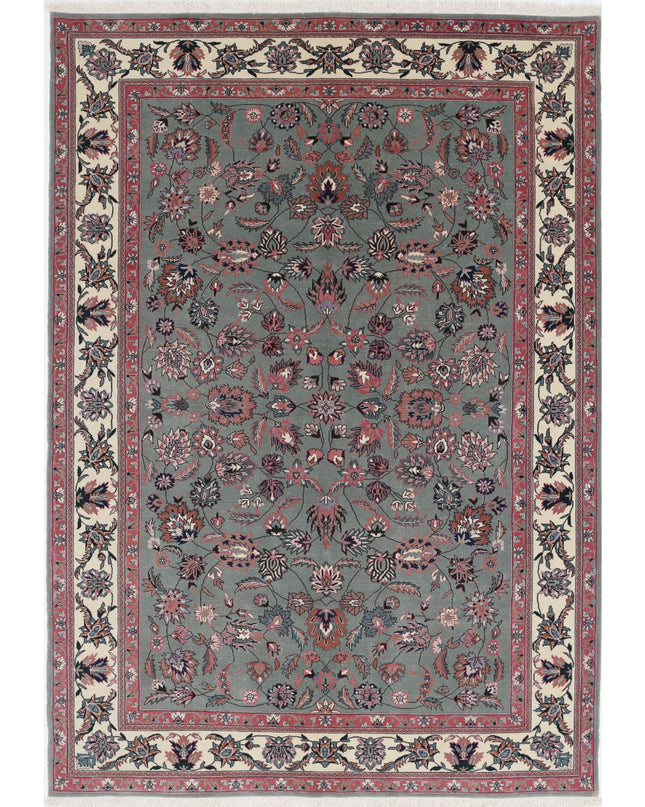 Heritage 6' 2" X 8' 11" Hand Knotted Wool Rug 6' 2" X 8' 11" (188 X 272) / Green / Wool