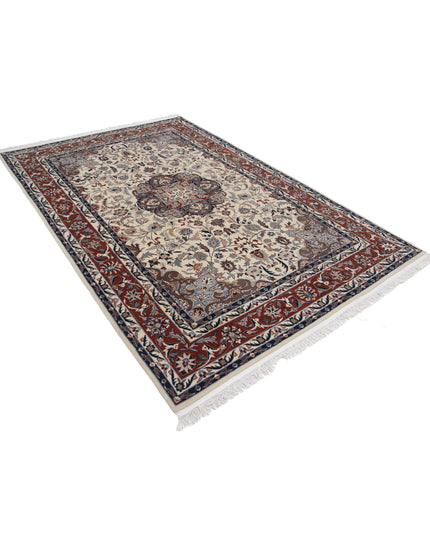 Heritage 6' 0" X 8' 11" Hand Knotted Wool Rug 6' 0" X 8' 11" (183 X 272) / Ivory / Wool