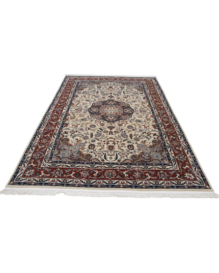 Heritage 6' 0" X 8' 11" Hand Knotted Wool Rug 6' 0" X 8' 11" (183 X 272) / Ivory / Wool