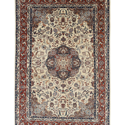 Heritage 6' 0" X 8' 11" Hand Knotted Wool Rug 6' 0" X 8' 11" (183 X 272) / Ivory / Wool