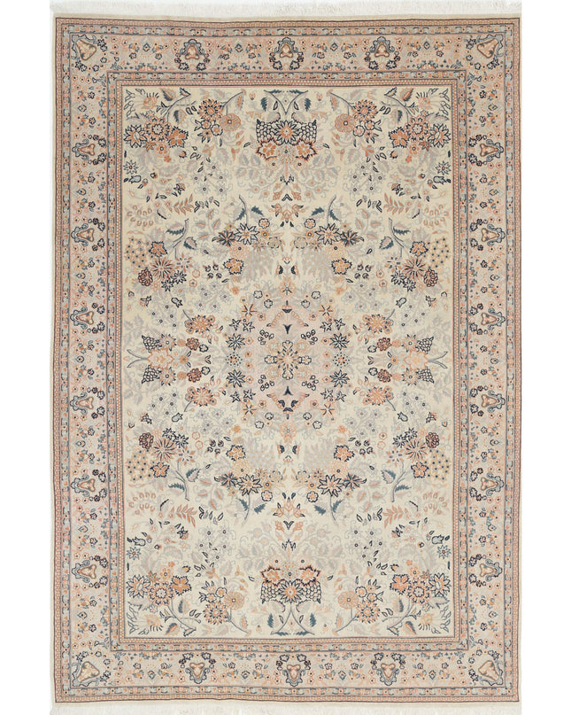 Heritage 6' 0" X 9' 0" Hand Knotted Wool Rug 6' 0" X 9' 0" (183 X 274) / Ivory / Wool