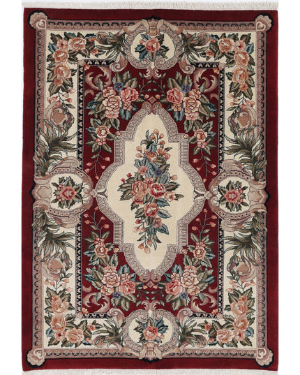 Heritage 3' 10" X 5' 8" Hand Knotted Wool Rug 3' 10" X 5' 8" (117 X 173) / Red / Wool