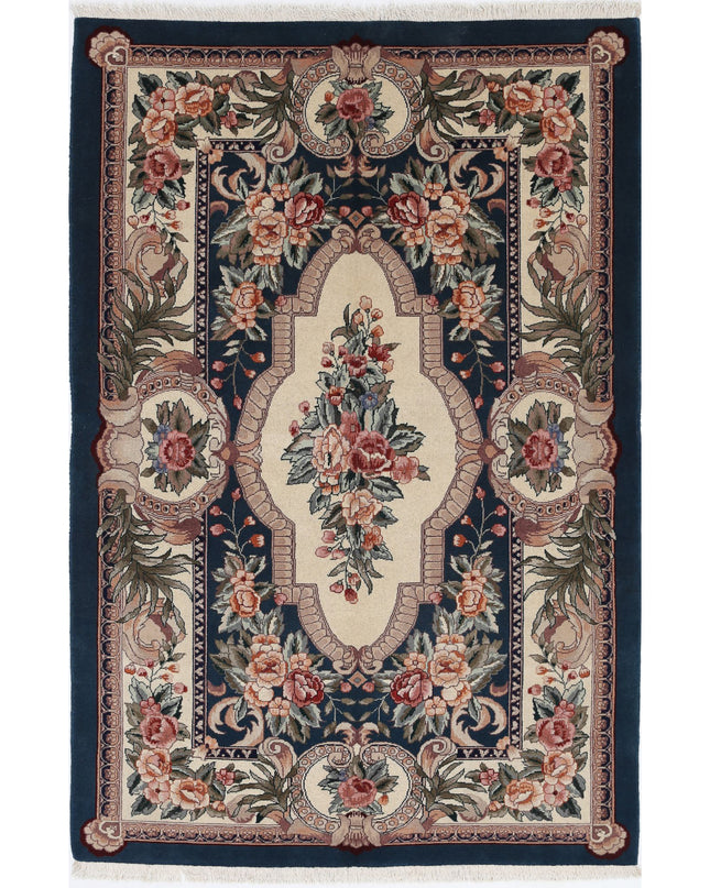 Heritage 3' 10" X 5' 9" Hand Knotted Wool Rug 3' 10" X 5' 9" (117 X 175) / Green / Wool