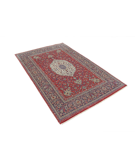 Heritage 4' 7" X 7' 1" Hand Knotted Wool Rug 4' 7" X 7' 1" (140 X 216) / Red / Wool
