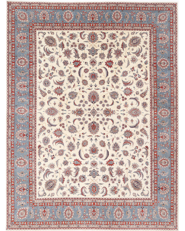 Heritage 9' 0" X 11' 9" Hand Knotted Wool Rug 9' 0" X 11' 9" (274 X 358) / Ivory / Wool