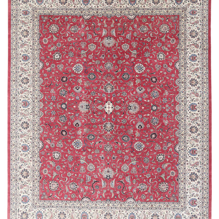 Heritage 11' 11" X 15' 4" Hand Knotted Wool Rug 11' 11" X 15' 4" (363 X 467) / Pink / Wool