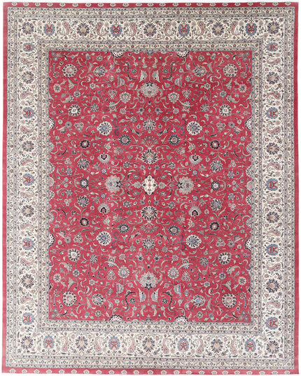Heritage 11' 11" X 15' 4" Hand Knotted Wool Rug 11' 11" X 15' 4" (363 X 467) / Pink / Wool