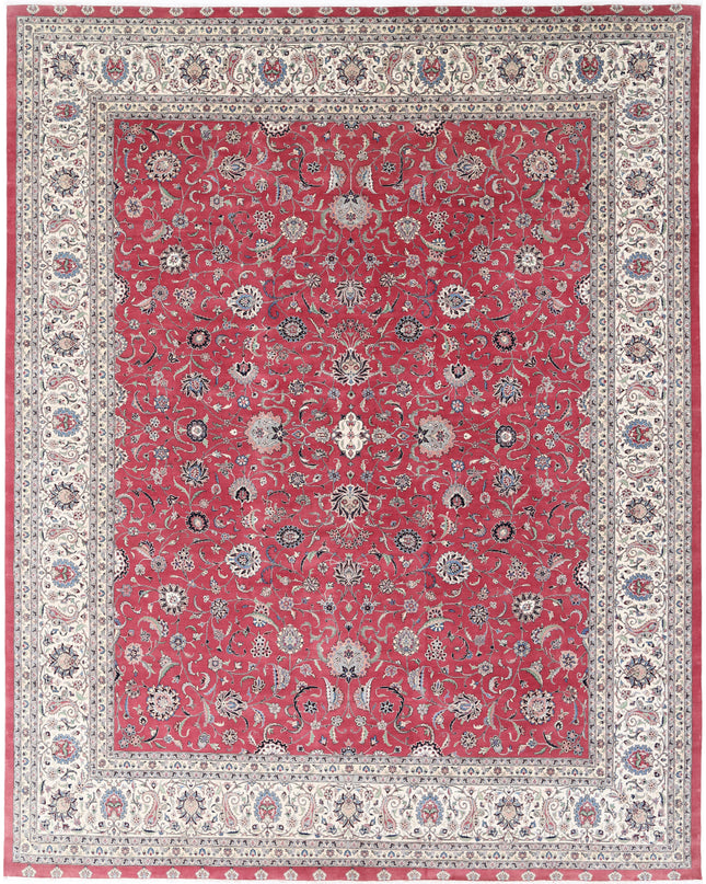 Heritage 11' 11" X 15' 4" Hand Knotted Wool Rug 11' 11" X 15' 4" (363 X 467) / Pink / Wool
