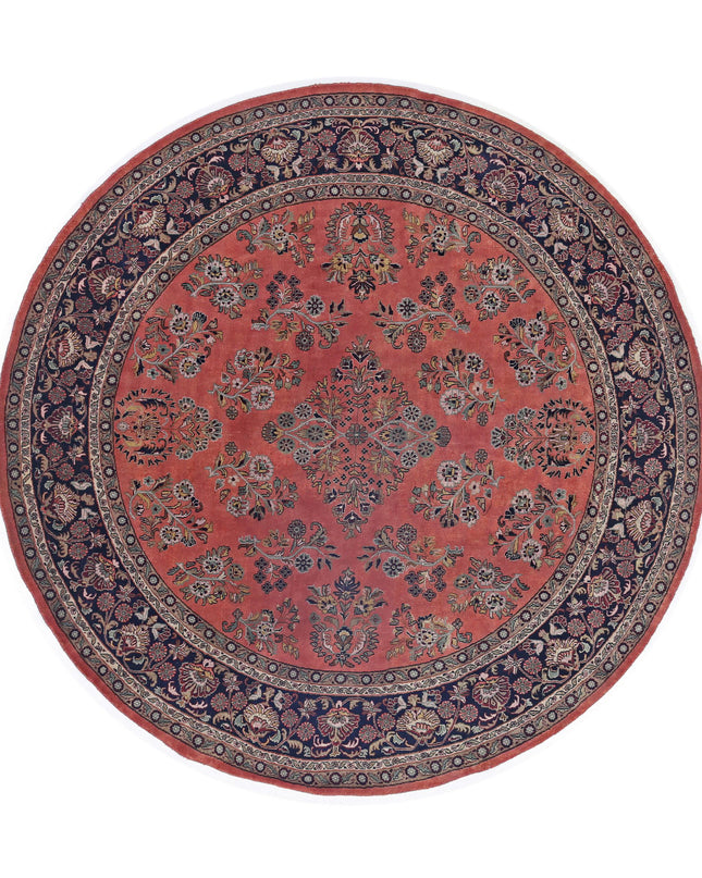 Heritage 7' 8" X 7' 10" Hand Knotted Wool Rug 7' 8" X 7' 10" (234 X 239) / Rust / Wool