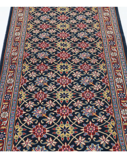 Heritage 2' 5" X 8' 7" Hand Knotted Wool Rug 2' 5" X 8' 7" (74 X 262) / Blue / Wool