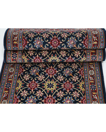 Heritage 2' 5" X 8' 7" Hand Knotted Wool Rug 2' 5" X 8' 7" (74 X 262) / Blue / Wool