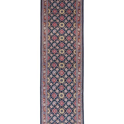 Heritage 2' 5" X 8' 7" Hand Knotted Wool Rug 2' 5" X 8' 7" (74 X 262) / Blue / Wool