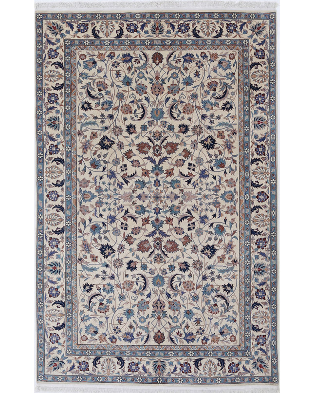 Heritage 5' 0" X 8' 0" Hand Knotted Wool Rug 5' 0" X 8' 0" (152 X 244) / Ivory / Wool