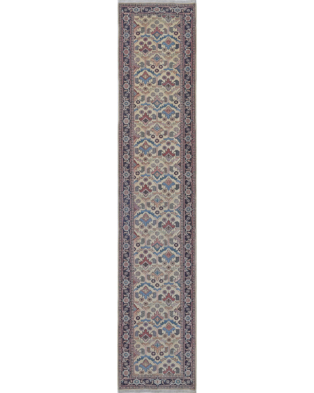 Heritage 2' 8" X 13' 7" Hand Knotted Wool Rug 2' 8" X 13' 7" (81 X 414) / Beige / Wool