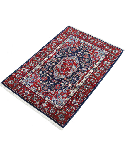 Heritage 2' 0" X 3' 0" Hand Knotted Wool Rug 2' 0" X 3' 0" (61 X 91) / Blue / Wool