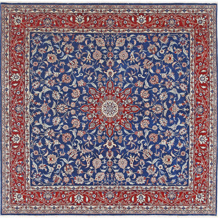 Heritage 6' 6" X 6' 8" Hand Knotted Wool Rug 6' 6" X 6' 8" (198 X 203) / Blue / Wool