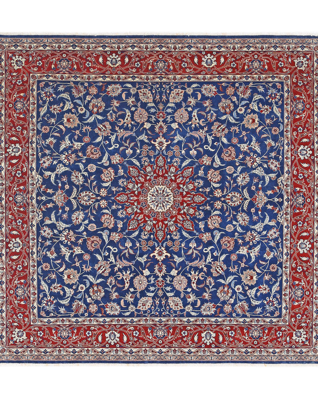 Heritage 6' 6" X 6' 8" Hand Knotted Wool Rug 6' 6" X 6' 8" (198 X 203) / Blue / Wool