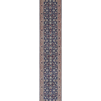 Heritage 2' 6" X 13' 8" Hand Knotted Wool Rug 2' 6" X 13' 8" (76 X 417) / Blue / Wool