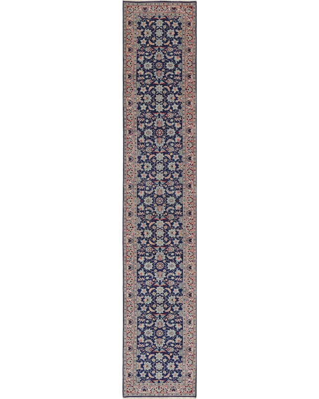 Heritage 2' 6" X 13' 8" Hand Knotted Wool Rug 2' 6" X 13' 8" (76 X 417) / Blue / Wool