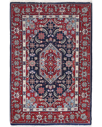 Heritage 2' 0" X 3' 0" Hand Knotted Wool Rug 2' 0" X 3' 0" (61 X 91) / Blue / Wool