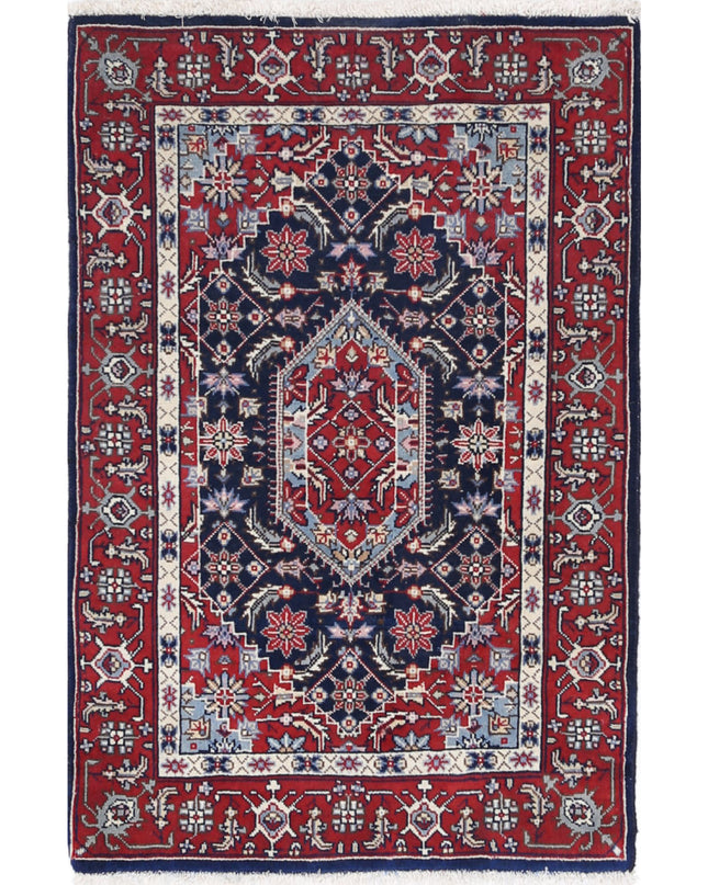 Heritage 2' 0" X 3' 0" Hand Knotted Wool Rug 2' 0" X 3' 0" (61 X 91) / Blue / Wool