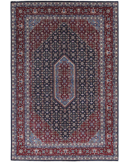Heritage 6' 0" X 9' 0" Hand Knotted Wool Rug 6' 0" X 9' 0" (183 X 274) / Blue / Wool
