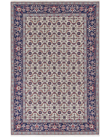 Heritage 4' 0" X 6' 1" Hand Knotted Wool Rug 4' 0" X 6' 1" (122 X 185) / Ivory / Wool