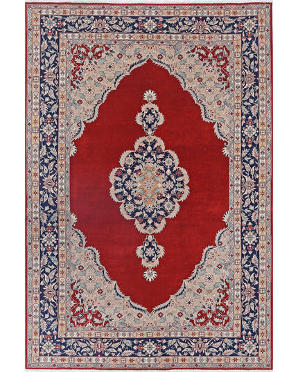 Heritage 6' 0" X 8' 11" Hand Knotted Wool Rug 6' 0" X 8' 11" (183 X 272) / Red / Wool