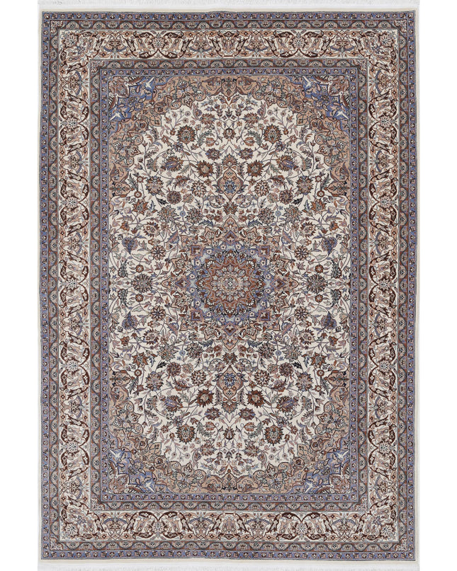 Heritage 6' 1" X 9' 0" Hand Knotted Wool Rug 6' 1" X 9' 0" (185 X 274) / Ivory / Wool