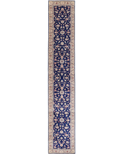 Heritage 2' 5" X 15' 9" Hand Knotted Wool Rug 2' 5" X 15' 9" (74 X 480) / Blue / Wool