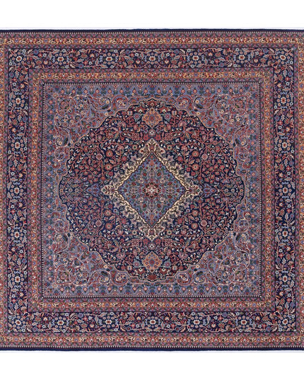 Heritage 6' 10" X 6' 10" Hand Knotted Wool Rug 6' 10" X 6' 10" (208 X 208) / Blue / Wool