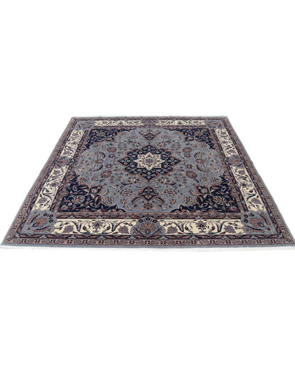 Heritage 6' 7" X 6' 10" Hand Knotted Wool Rug 6' 7" X 6' 10" (201 X 208) / Blue / Wool