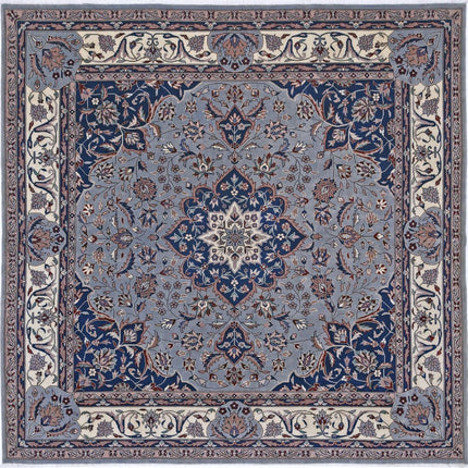 Heritage 6' 7" X 6' 10" Hand Knotted Wool Rug 6' 7" X 6' 10" (201 X 208) / Blue / Wool