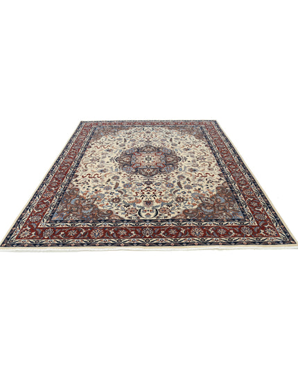 Heritage 7' 11" X 9' 10" Hand Knotted Wool Rug 7' 11" X 9' 10" (241 X 300) / Ivory / Wool