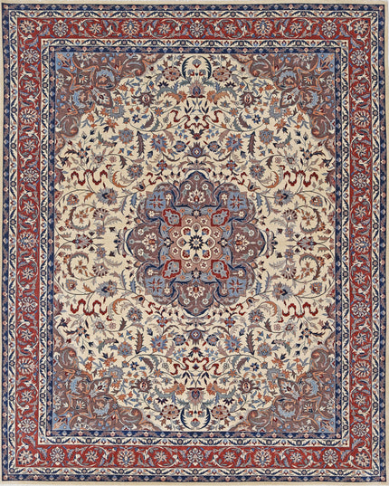 Heritage 7' 11" X 9' 10" Hand Knotted Wool Rug 7' 11" X 9' 10" (241 X 300) / Ivory / Wool
