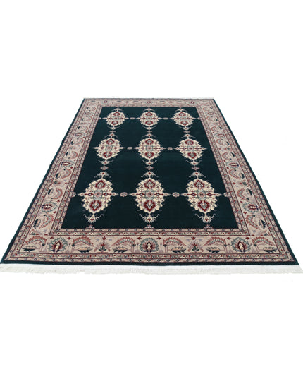 Heritage 6' 0" X 8' 11" Hand Knotted Wool Rug 6' 0" X 8' 11" (183 X 272) / Green / Wool