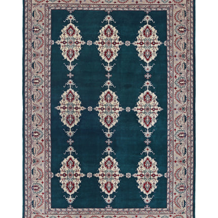 Heritage 6' 0" X 8' 11" Hand Knotted Wool Rug 6' 0" X 8' 11" (183 X 272) / Green / Wool