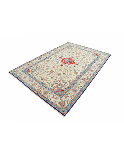 Heritage 6' 1" X 9' 0" Hand Knotted Wool Rug 6' 1" X 9' 0" (185 X 274) / Ivory / Wool