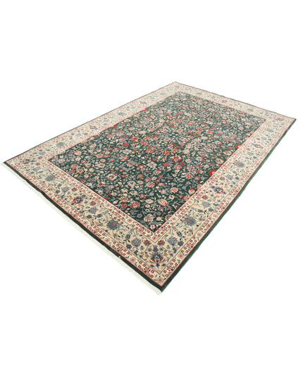 Heritage 6' 2" X 9' 0" Hand Knotted Wool Rug 6' 2" X 9' 0" (188 X 274) / Green / Wool