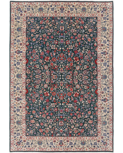 Heritage 6' 2" X 9' 0" Hand Knotted Wool Rug 6' 2" X 9' 0" (188 X 274) / Green / Wool