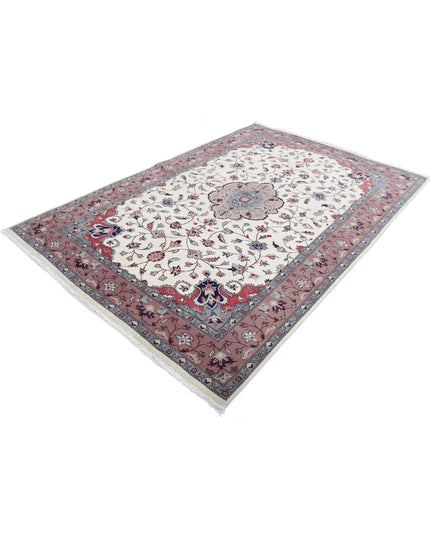 Heritage 6' 0" X 9' 0" Hand Knotted Wool Rug 6' 0" X 9' 0" (183 X 274) / Ivory / Wool